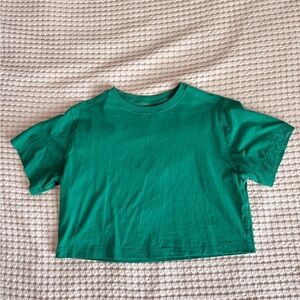 Green Lululemon Cropped T-Shirt